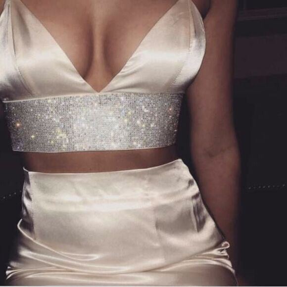 NWOT MESHKI Ilona Dimond Bralette in Nude Size M - Picture 8 of 8